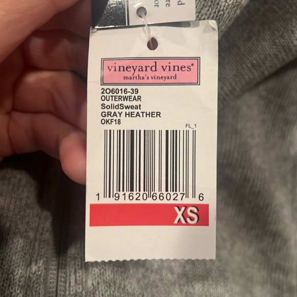 NWT - Vineyard Vines Sweater Womens XS Gray Full Zip Knit Fleece Vest - Picture 7 of 7